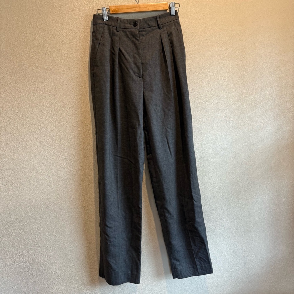 Nili Lotan Abella Pleated High Rise Trousers 100% Virgin Wool Made in USA - Picture 4 of 8